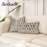 Cushion Cover Luxury Flowers Leaves Pattern Cut Velvet Home Decor Grey Throw Pillow Case Pillowcase for Couch Living Room.