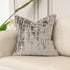 Cushion Cover Luxury Flowers Leaves Pattern Cut Velvet Home Decor Grey Throw Pillow Case Pillowcase for Couch Living Room.