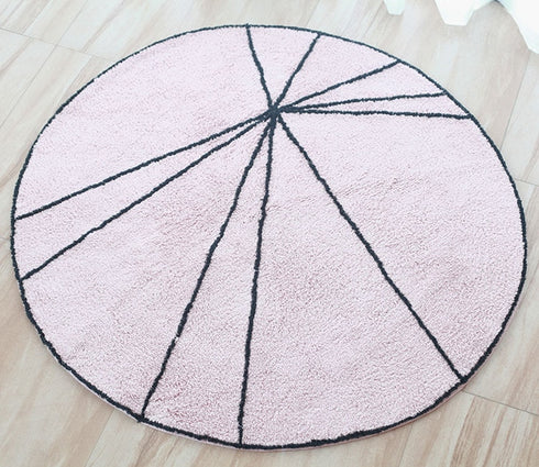 Round Rug Tapete Infantil Nordic Soft Cotton Fluffy Floor Foot Mat Kilim Baby Kids Bedroom Living Room Nursery