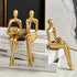Thinker Statue Abstract Figure Sculpture Small Ornaments Resin Statue Home Gold Abstract Statue Office Decor