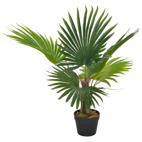 Artificial Plant Palm with Pot Green Fresh Faux Leaf Decor Multi Sizes