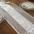 Europe style Table Runner Embroidered ,Table Flag Cover Lace White Simple.