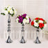 Metal Candle Holders Flowers Vase Candlestick Centerpieces Road Lead Candelabra Centerpieces Wedding props Christmas home decoration.