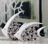 Modern Europe Style Ceramic Vase Silver Plated Bubble Couple Kiss Fish For Home Decoration And Office, Home Living Room.