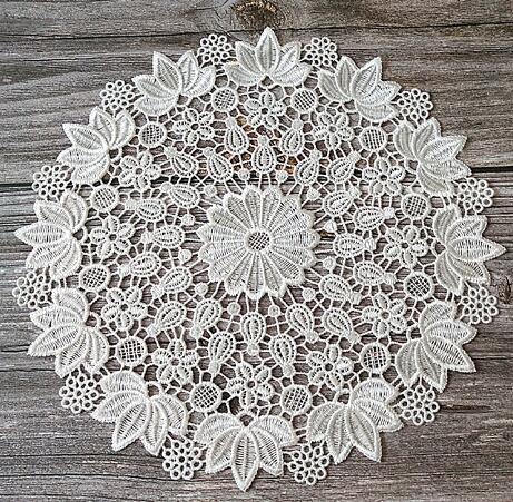 NEW round Lace embroidery placemat cup coaster.