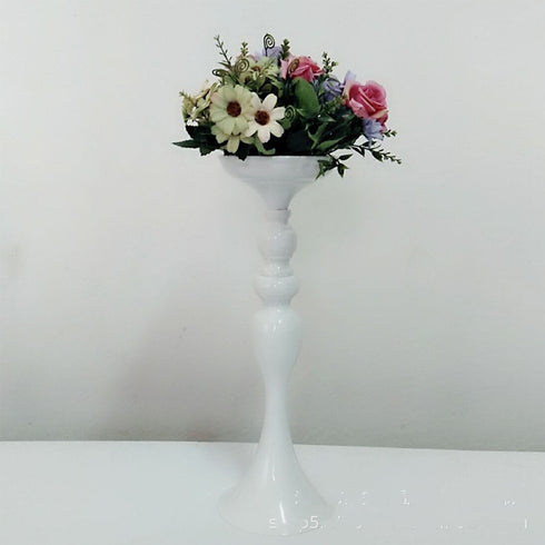 Metal Candle Holders Flowers Vase Candlestick Centerpieces Road Lead Candelabra Centerpieces Wedding props Christmas home decoration.