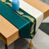 Hot Modern Luxury Table Runners with Tassel Polyester, with Feature Pattern for Wedding Home Decoration.