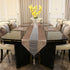 Modern And Luxury Table Runner with Handmade Rhinestones European Tasseled Flannel Table Runner.