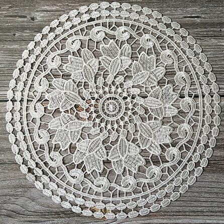 NEW round Lace embroidery placemat cup coaster.