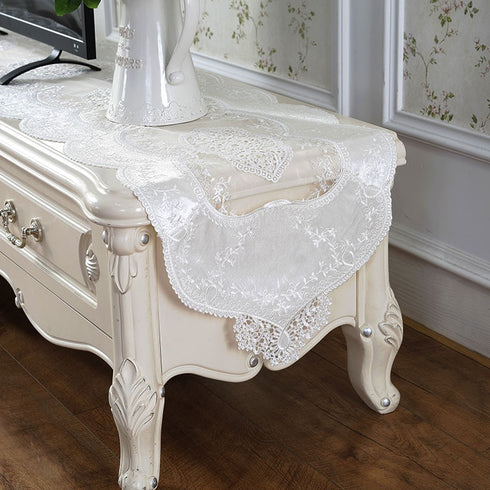 Table Runner Champagne Golden Velvet American Tv Cabinet Table Table Cover Lace Tablecloth