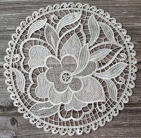 NEW round Lace embroidery placemat cup coaster.