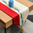 Hot Modern Luxury Table Runners with Tassel Polyester, with Feature Pattern for Wedding Home Decoration.