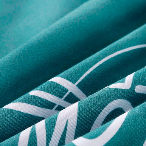 Solstice Home Textile Cyan Cute Cat Kitty Duvet Cover Pillowcase Bed Sheet ,Bedding Covers Set King Queen Twin