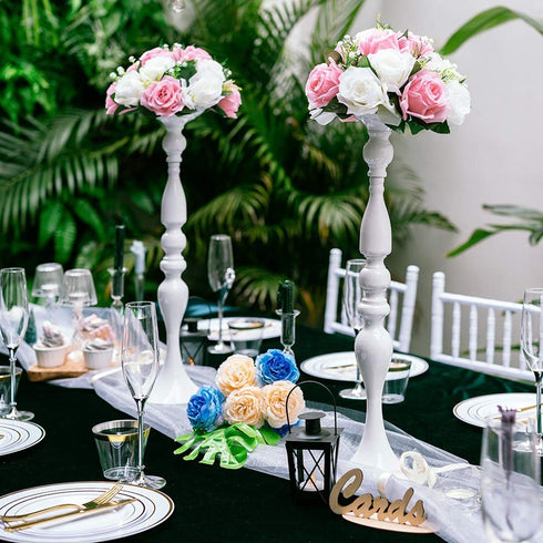 Candle Holders Stand Column Candlestick Event Road Lead Flower Vase Rack Table Wedding Centerpieces Party Dinner Decor