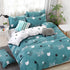 Solstice Home Textile Cyan Cute Cat Kitty Duvet Cover Pillowcase Bed Sheet ,Bedding Covers Set King Queen Twin