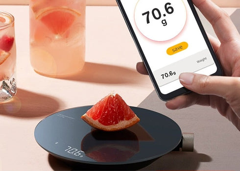 HOTO Smart Kitchen Scale, Bluetooth APP Electronic Scale, Mechanical Scale, Food Weighing Measuring Tool, LED Digital Display