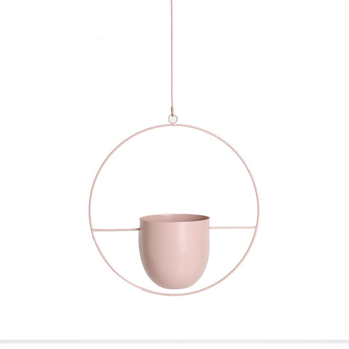 Metal Hanging Flower Pot Nordic Chain Hanging Planter Flower Vase For Home Garden Balcony New.