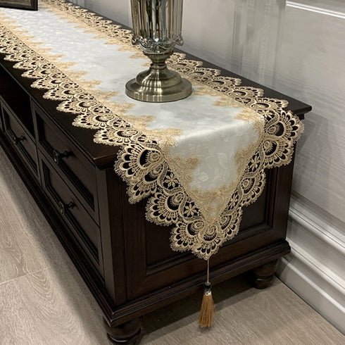 European Style Table Runner Embroidered .