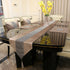 Modern And Luxury Table Runner with Handmade Rhinestones European Tasseled Flannel Table Runner.