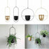 Metal Hanging Flower Pot Nordic Chain Hanging Planter Flower Vase For Home Garden Balcony New.