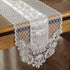 Europe style Table Runner Embroidered ,Table Flag Cover Lace White Simple.