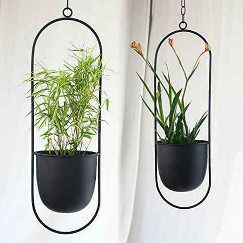Metal Hanging Flower Pot Nordic Chain Hanging Planter Flower Vase For Home Garden Balcony New.