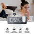 Radio LED Digital Smart Alarm Clock Watch Table Electronic Desktop Clocks USB Wake Up Clock with 180° Time Projector Snooze