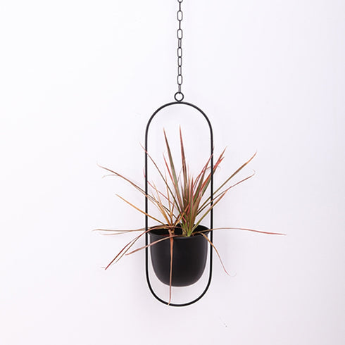 Metal Hanging Flower Pot Nordic Chain Hanging Planter Flower Vase For Home Garden Balcony New.