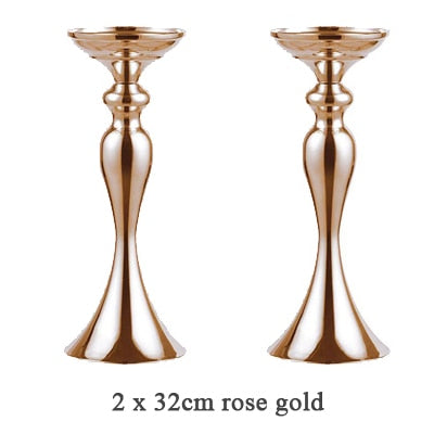 Candle Holders Stand Column Candlestick Event Road Lead Flower Vase Rack Table Wedding Centerpieces Party Dinner Decor