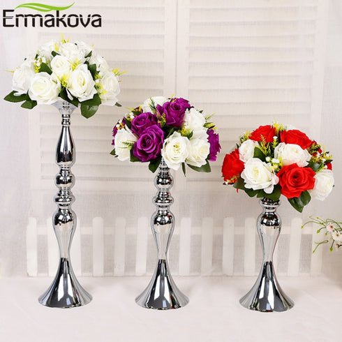 Candle Holders Stand Column Candlestick Event Road Lead Flower Vase Rack Table Wedding Centerpieces Party Dinner Decor