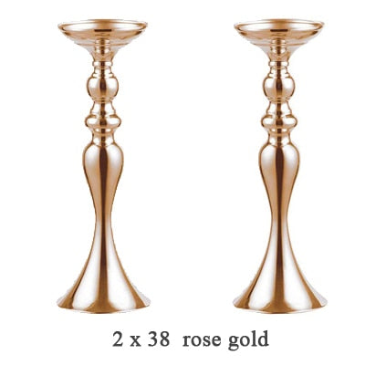 Candle Holders Stand Column Candlestick Event Road Lead Flower Vase Rack Table Wedding Centerpieces Party Dinner Decor