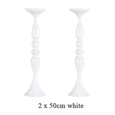 Candle Holders Stand Column Candlestick Event Road Lead Flower Vase Rack Table Wedding Centerpieces Party Dinner Decor