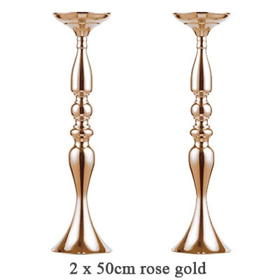 Candle Holders Stand Column Candlestick Event Road Lead Flower Vase Rack Table Wedding Centerpieces Party Dinner Decor