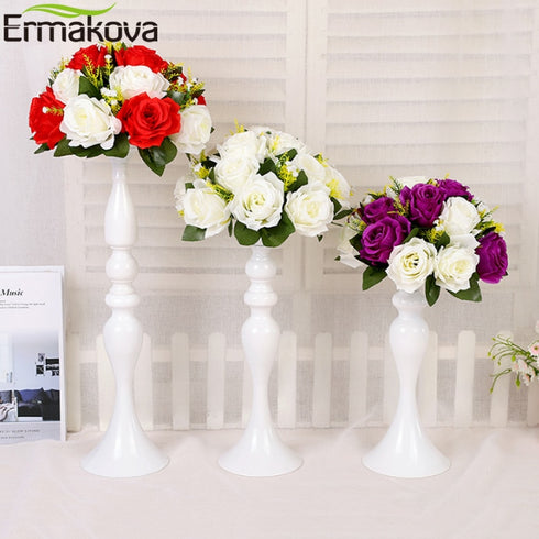 Candle Holders Stand Column Candlestick Event Road Lead Flower Vase Rack Table Wedding Centerpieces Party Dinner Decor