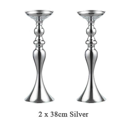 Candle Holders Stand Column Candlestick Event Road Lead Flower Vase Rack Table Wedding Centerpieces Party Dinner Decor