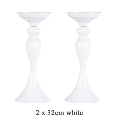 Candle Holders Stand Column Candlestick Event Road Lead Flower Vase Rack Table Wedding Centerpieces Party Dinner Decor