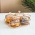 Fruit Plate Snack dish Transparent Round Fruit dish Snack Grid Plate Snack tray Iron Box with Lid dessert tray