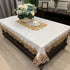 Tablecloth Rectangle Luxury Embroidery Lace Round Table Cover Flower Elegant Hollow Out Table Dining Cloth Table Flag Towels