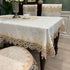 Tablecloth Rectangle Luxury Embroidery Lace Round Table Cover Flower Elegant Hollow Out Table Dining Cloth Table Flag Towels