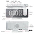 Radio LED Digital Smart Alarm Clock Watch Table Electronic Desktop Clocks USB Wake Up Clock with 180° Time Projector Snooze