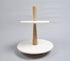 Handmade White Marble & Wooden Minimal Cake Stand