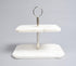 Classic Marble & Iron Tiered Cake Stand