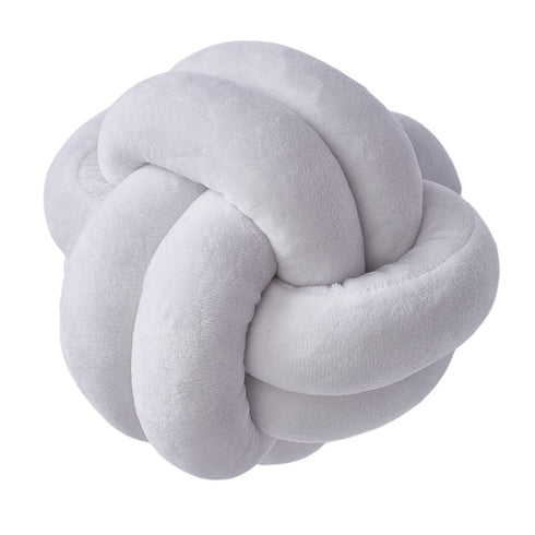 Soft Plush Knot Cushion Sofa Throw Pillow for Living Room Green Round Hand Woven Cushion Throw Pillow Round Knot Pillow