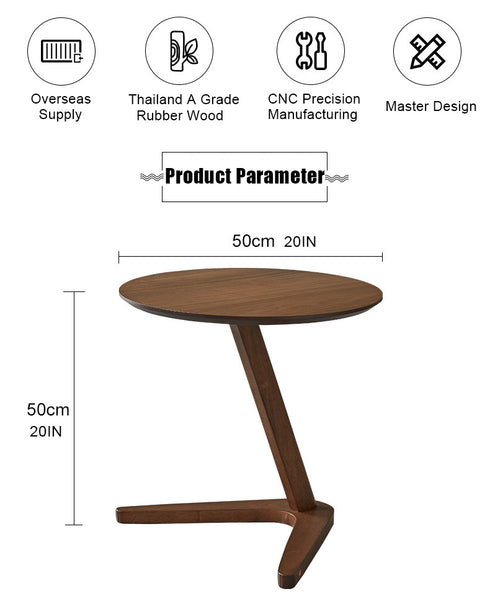 Wooden Home Side Table Modern American Style Furniture, Movable Coffee Table Design.