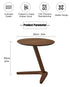 Wooden Home Side Table Modern American Style Furniture, Movable Coffee Table Design.